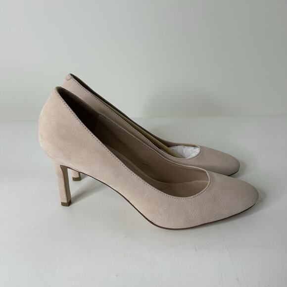 Cole Haan Heels Women's 10.5 B Gabbie Suede W26071 Pump 80 MM Pumps Peach Whip - Picture 4 of 8